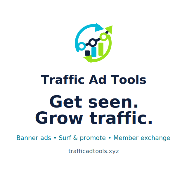 Traffic Ad Tools — Get seen. Grow traffic. Banner advertising, surf & promote.