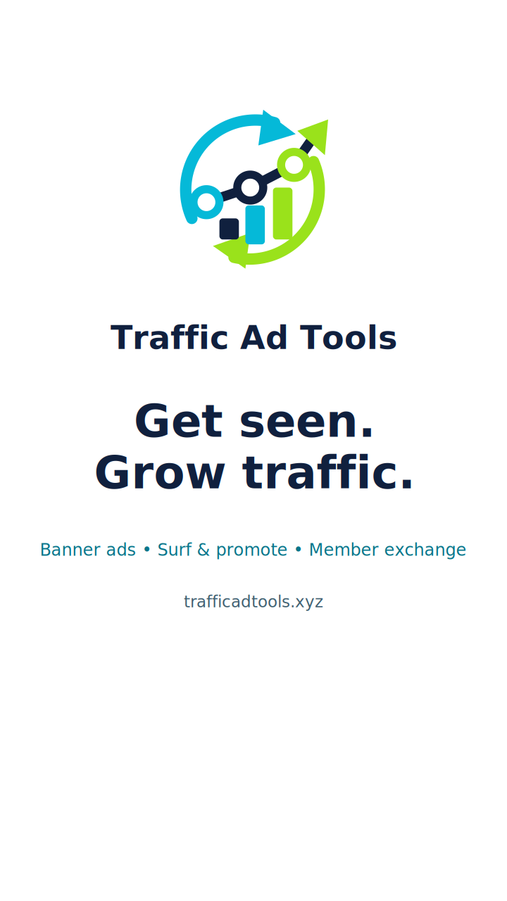 Traffic Ad Tools — Get seen. Grow traffic. Banner advertising, surf & promote.